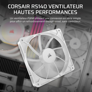 RS140 140mm PWM Fan - Blanc