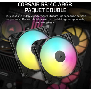 RS140 ARGB 140mm PWM Fans - (Pack de 2)
