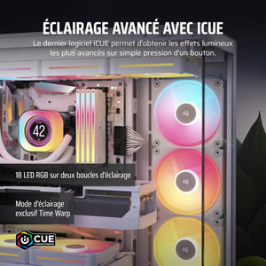 iCUE LINK LX140-R RGB 140mm Starter Kit - Blanc