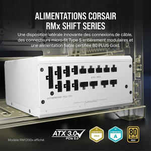 RMx Series RM850x - 850W / 80PLUS Gold / Blanc