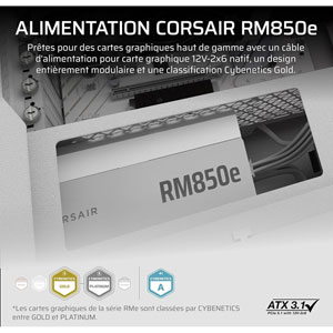 RMe Series RM850e - 850W / 80PLUS Gold / Blanc