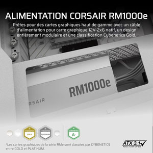 RMe Series RM1000e - 1000W / 80PLUS Gold / Blanc