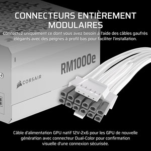 RMe Series RM1000e - 1000W / 80PLUS Gold / Blanc
