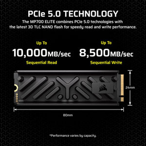 MP700 ELITE M.2 NVMe PCIe Gen5 - 1To / HeatSink
