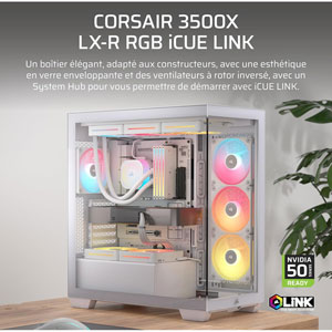 3500X LX-R RGB iCUE LINK - Blanc