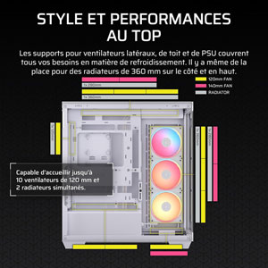 3500X LX-R RGB iCUE LINK - Blanc