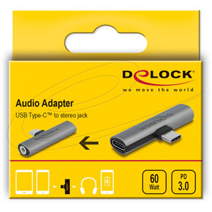 Adaptateur USB Type-C à jack stéréo + PD