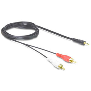 Adaptateur Jack 3,5mm vers 2 x RCA mâles 1.5m