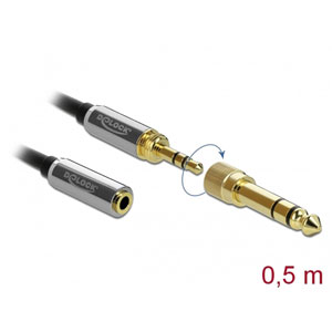 Rallonge 3,5mm + adaptateur 6,35 mm à vis - 0,50 m