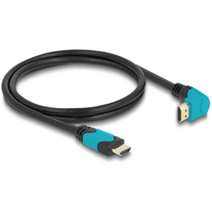 Câble HDMI droit vers coude bas 90° 8K 60Hz 1m