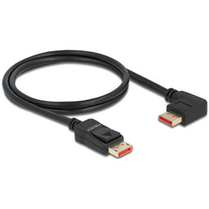 Câble DP droit vers coude gauche 90° 8K 60Hz 1m