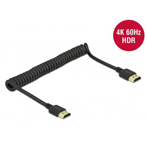 photo Câble HDMI spiralé 4K 60 Hz