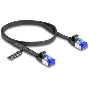Câble RJ45 plat Cat.6A, flexible 0,5 m