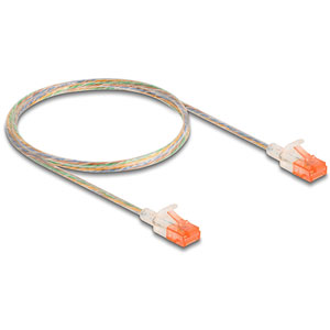 Câble RJ45 Cat.6A U/UTP mince 1 m transparent