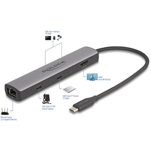 Station USB-C 8K - HDMI / USB / 2,5 GbE / PD 100W