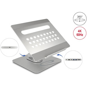 Support avec dock HDMI/Card Reader/Hub/PD 3.0