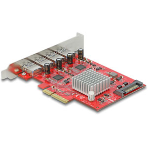 Carte PCIe x4 vers 4 x USB-A 10 Gbps
