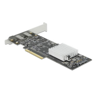 Carte PCIe x4 vers 2 x USB-C 20 Gbps