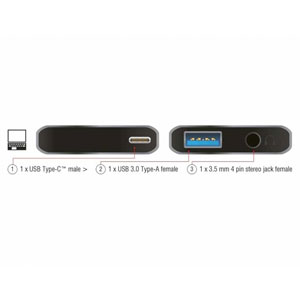 Adaptateur audio USB-C vers jack 3.5 mm + USB-A
