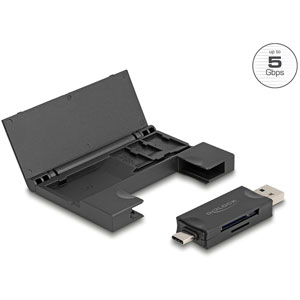 Lecteur USB 5 Gbps USB-C™ / A - SD/MicroSD noir
