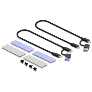 Boîtier USB-C pour 2 x SSD M.2 NVMe sans outil