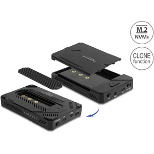 Boîtier USB-C fonction clonage SSD M.2 / SATA 2.5p