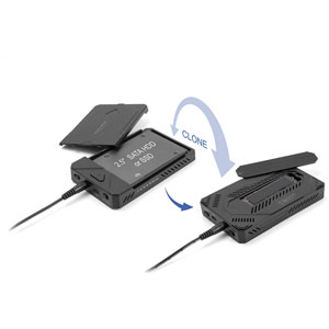 Boîtier USB-C fonction clonage SSD M.2 / SATA 2.5p