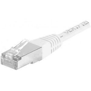 photo Cordon RJ45 CAT 6A S/FTP - 10m / Blanc