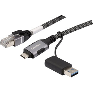 USB-C/A avec cordon RJ45 GbE intégré - 2m