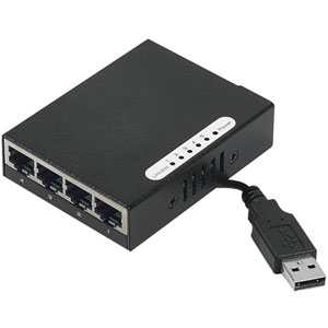 Switch 5 ports 10/100 alimentation USB