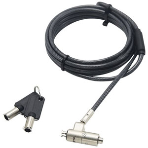photo CABLE SECURITE NANO A CLE, noir