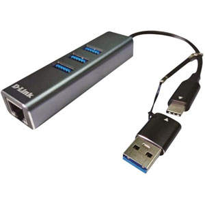 photo Adaptateur USB-C/USB GbE avec 3 ports USB 3.0
