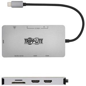 Tripp Lite USB-C Dock Dual Display HDMI GbE 100W
