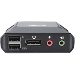 photo Tripp Lite KVM 2-Port DP 1.1/USB avec Audio/Video