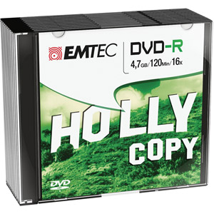 photo Pack de 10 DVD-R 4,7GB 16x Slim