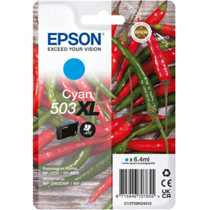 photo Piments Cyan 503 XL BLISTER avec alarme