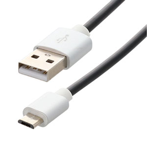 photo Cordon USB A M / Micro USB B M - 1m - blanc