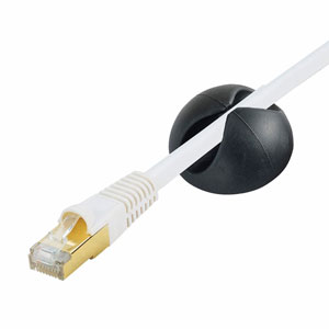 photo Kit de 6 clip-câbles adhésifs (3 noirs + 3 blancs)