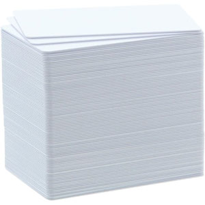 photo Pack de 100 cartes blanches PVC épaisses 0.5mm