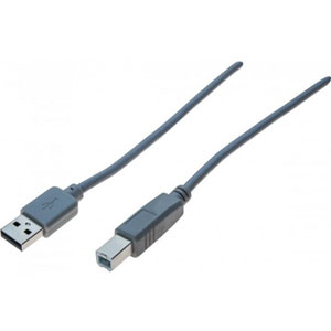 photo Cordon USB 2.0 Type A / Type B - 1m / Gris
