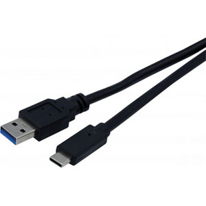 photo Cordon USB 3.1 Gen1 Type A / Type C - 3m / Noir