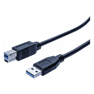 photo Cordon éco USB 3.0 type A / B - 0.5m / Noir