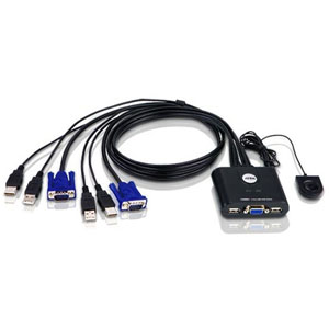 photo KVM à câble VGA USB 2 ports avec sélecteur de port