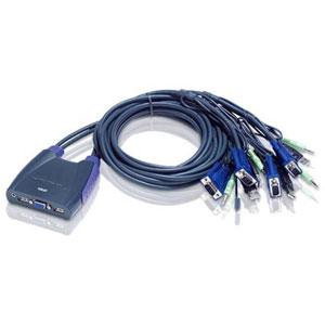 photo KVM à câble VGA/audio USB 4 ports (0,9m, 1,2m)
