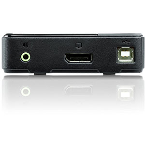 KVM DisplayPort/audio USB 2 ports 4K + cables