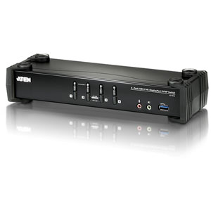 KVMP DP 4K 4 ports USB 3.0 (câbles inclus)