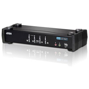 KVMP DVI/audio USB 4 ports + cables
