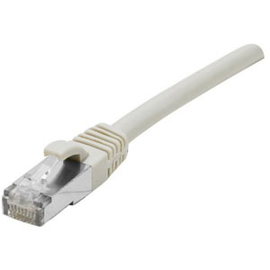 photo Cordon RJ45 CAT 6A S/FTP gris certifié GRS - 1 m