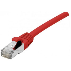 photo Cordon RJ45 CAT 6A S/FTP rouge certifié GRS - 1 m