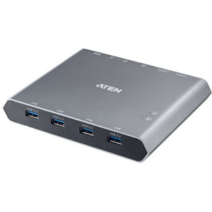 photo KVM USB-C à 2 ports 4K DP avec Power Pass-through